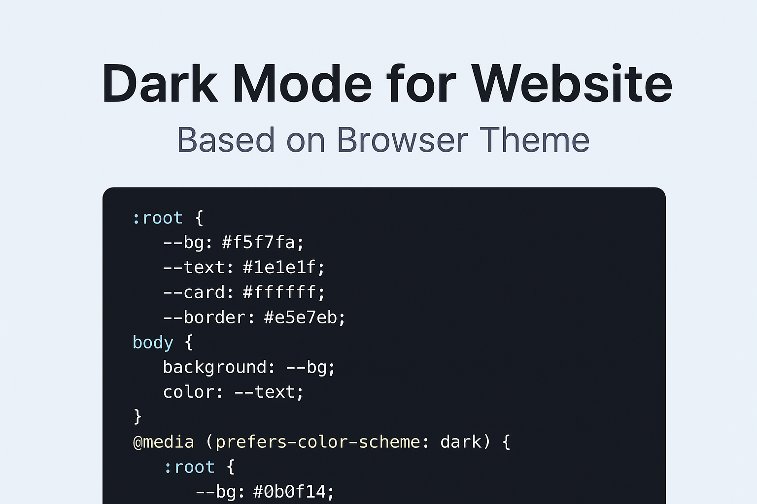 Tailwind / Next.js 深色模式自动适配